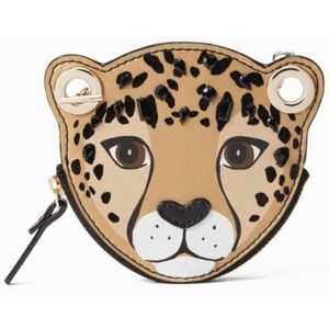 kate spade ♠︎ run wild leopard coin purse